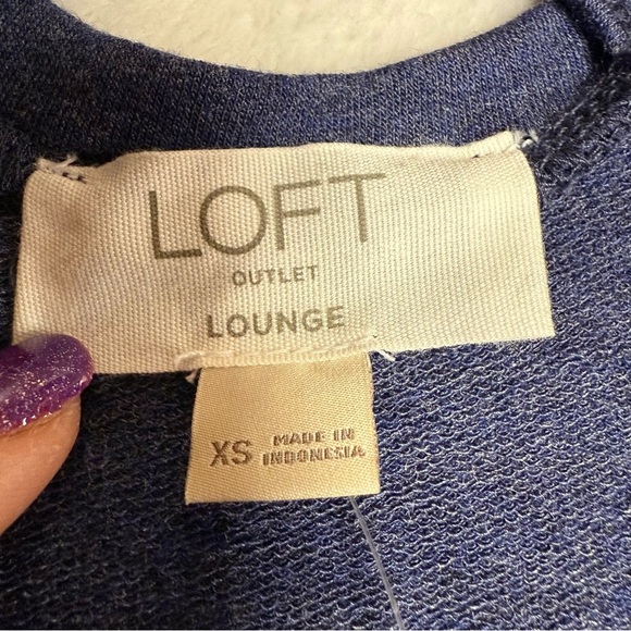 Loft outlet lounge line Blue Sleeveless Relaxed Tank Top XS NWT - Picture 4 of 7